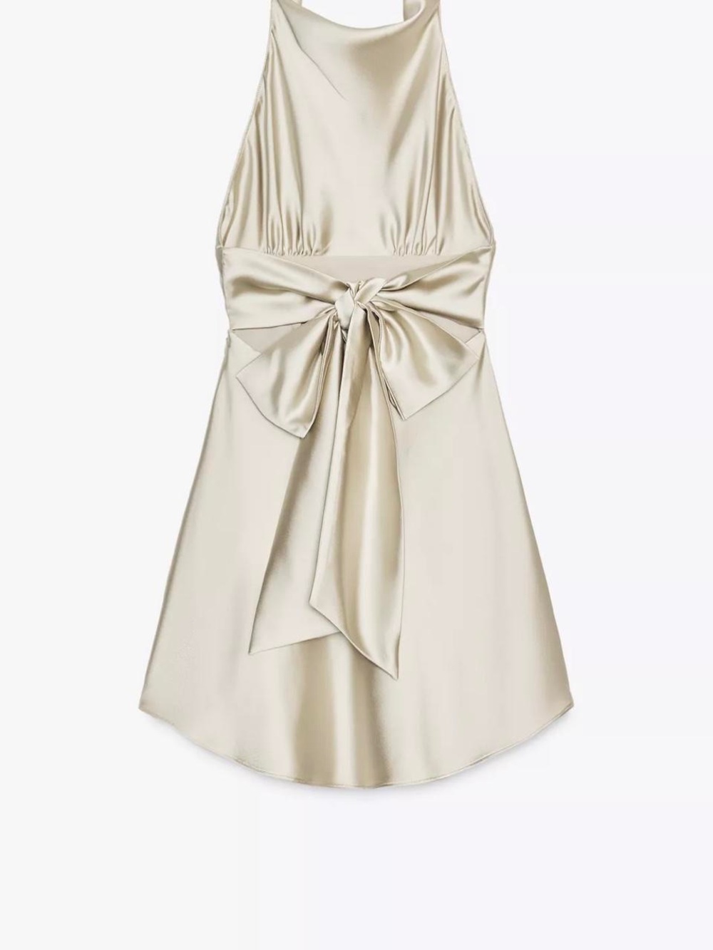 Zara Black Satin Halter Mini Dress - Picture 7 of 10